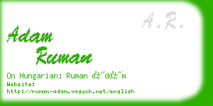 adam ruman business card